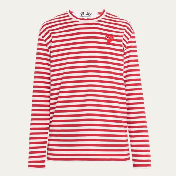 Comme des Garcons Other - COMME DES GARCONS - Men's Striped T-Shirt with Small Heart